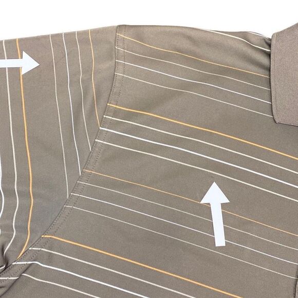 Grand Slam Golf Shirt Short Sleeve Polo Brown With Stripes Size XL - Picture 4 of 4